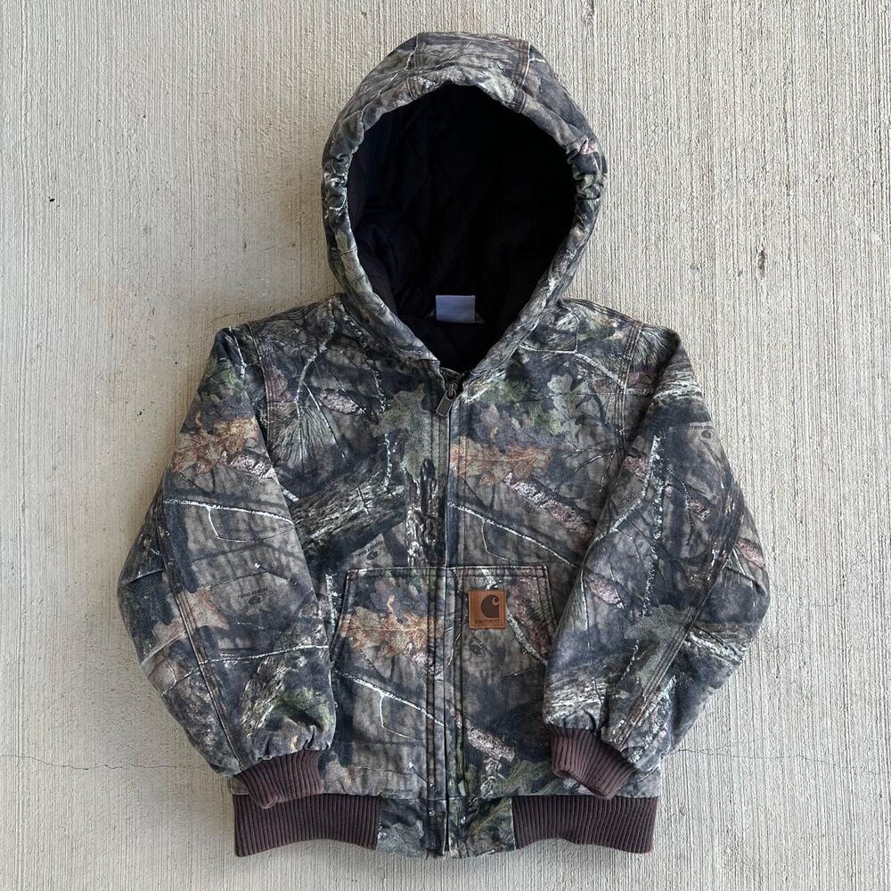 Carhartt YOUTH realtree camo hooded work wear jacket